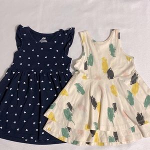 Toddler Girl Dresses (Lot2) H&M & Cat & Jack Size 2T  Like New.